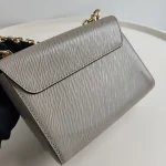 Louis Vuitton, Twist , PM, Gray, Like New - Image 20