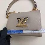 Louis Vuitton, Twist , PM, Gray, Like New - Image 39