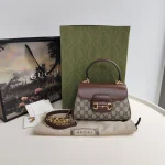 Gucci, Horsebit 1955 Mini Bag with Top Handle, Mini, Beige, Like New - Image 2