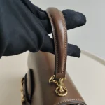 Gucci, Horsebit 1955 Mini Bag with Top Handle, Mini, Beige, Like New - Image 7