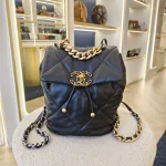 Chanel, 19 Backpack, , Black, Very Very  Good - Image 2