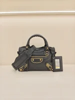 Balenciaga,  Classic Metallic Edge City Bag, Small, Black, Like New - 图片 4