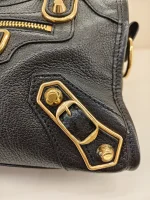 Balenciaga,  Classic Metallic Edge City Bag, Small, Black, Like New - 图片 16