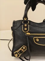 Balenciaga,  Classic Metallic Edge City Bag, Small, Black, Like New - 图片 19