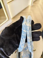 Dior, Medium Lady D-Lite, Medium, Blue, Very Very Like New - Image 15