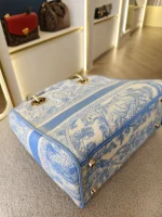 Dior, Medium Lady D-Lite, Medium, Blue, Very Very Like New - Image 23