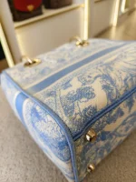 Dior, Medium Lady D-Lite, Medium, Blue, Very Very Like New - Image 24