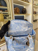 Dior, Medium Lady D-Lite, Medium, Blue, Very Very Like New - Image 33