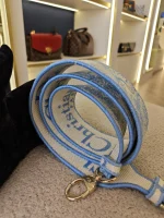 Dior, Medium Lady D-Lite, Medium, Blue, Very Very Like New - Image 41