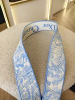 Dior, Medium Lady D-Lite, Medium, Blue, Very Very Like New - Image 43