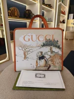 Gucci, Children's Animal Print Tote Bag , , Cream, Very Very  Good - Image 2
