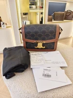 Celine, Teen Triomphe Bag, Teen, Brown, Very Very  Good - 图片 2