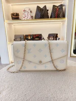 Louis Vuitton, Felicie Pochette, , White, New - Image 3