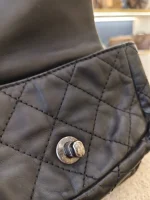 Chanel, Black Lambskin Quilted Double Pockets Drawstring Backpack, Small, Black, Very Very  Good - Image 22