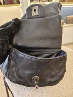 Chanel, Black Lambskin Quilted Double Pockets Drawstring Backpack, Small, Black, Very Very  Good - Image 24