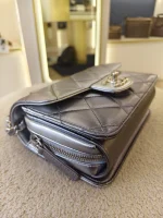 Chanel, Chanel Metallic l Mini Flap Bag, 7", Silver, Very Very  Good - Image 12