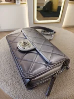 Chanel, Chanel Metallic l Mini Flap Bag, 7", Silver, Very Very  Good - Image 13