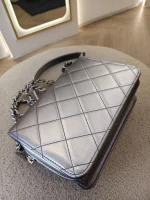Chanel, Chanel Metallic l Mini Flap Bag, 7", Silver, Very Very  Good - Image 15