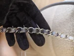 Chanel, Chanel Metallic l Mini Flap Bag, 7", Silver, Very Very  Good - Image 24