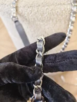 Chanel, Chanel Metallic l Mini Flap Bag, 7", Silver, Very Very  Good - Image 25