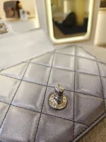 Chanel, Chanel Metallic l Mini Flap Bag, 7", Silver, Very Very  Good - Image 32