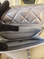 Chanel, Chanel Metallic l Mini Flap Bag, 7", Silver, Very Very  Good - Image 34