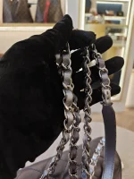 Chanel, Chanel Metallic l Mini Flap Bag, 7", Silver, Very Very  Good - Image 47