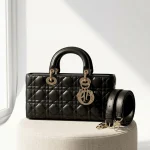 Dior, Lady D-Joy Bag, Medium, Black, Very Very  Good