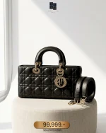 Dior, Lady D-Joy Bag, Medium, Black, Very Very  Good