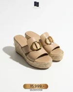 Dior, 30 Montaigne Wedge Slide, 38, Brown, Like New
