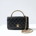 Chanel, WOC Top Handle, , Black, Very Very  Good