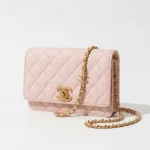 Chanel, Caviar Quilted Camelia WOC, , Pink, Used Once