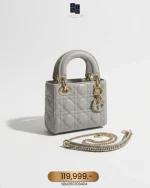 Dior, Mini Lady Dior, Mini, Gray, Very Very  Good