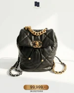 Chanel, 19 Backpack, , Black, Very Very  Good