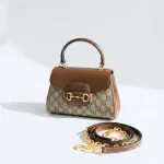Gucci, Horsebit 1955 Mini Bag with Top Handle, Mini, Beige, Like New