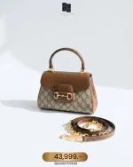 Gucci, Horsebit 1955 Mini Bag with Top Handle, Mini, Beige, Like New