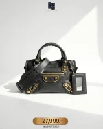 Balenciaga,  Classic Metallic Edge City Bag, Small, Black, Like New