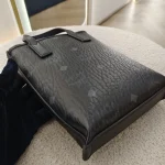 MCM, Essential Crossbody Bag in Viseto, Mini, Black, Very Very  Good - Image 7