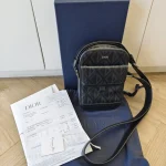 Dior, Dior Hit The Road Vertical Pouch, , Black, Very Very  Good - Image 19