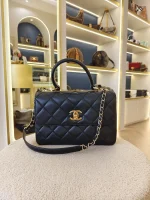 Chanel, Trendy CC Flap Bag with Top Handle, Small, Black, Very Very  Good - Image 4