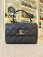 Chanel, Trendy CC Flap Bag with Top Handle, Small, Black, Very Very  Good - Image 6