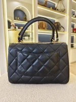 Chanel, Trendy CC Flap Bag with Top Handle, Small, Black, Very Very  Good - Image 7