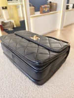 Chanel, Trendy CC Flap Bag with Top Handle, Small, Black, Very Very  Good - Image 12