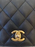 Chanel, 23B Mini Top Handle Flap Bag,  8", Black, Very Very  Good - Image 6