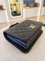 Chanel, 23B Mini Top Handle Flap Bag,  8", Black, Very Very  Good - Image 11