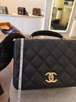 Chanel, 23B Mini Top Handle Flap Bag,  8", Black, Very Very  Good - Image 43