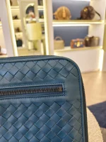 Bottega Veneta, Intrecciato Clutch, , Blue, Very Very  Good - 图片 20