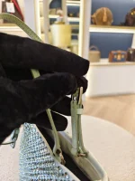 Prada, Crystal Embellished Satin Flat Mini Tote Bag, Mini, Green, Very Very  Good - Image 20