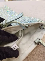 Prada, Crystal Embellished Satin Flat Mini Tote Bag, Mini, Green, Very Very  Good - Image 28