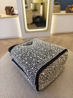 Prada, Panier Bucket Bag with Crystals, Small, Black, Like New - Image 11